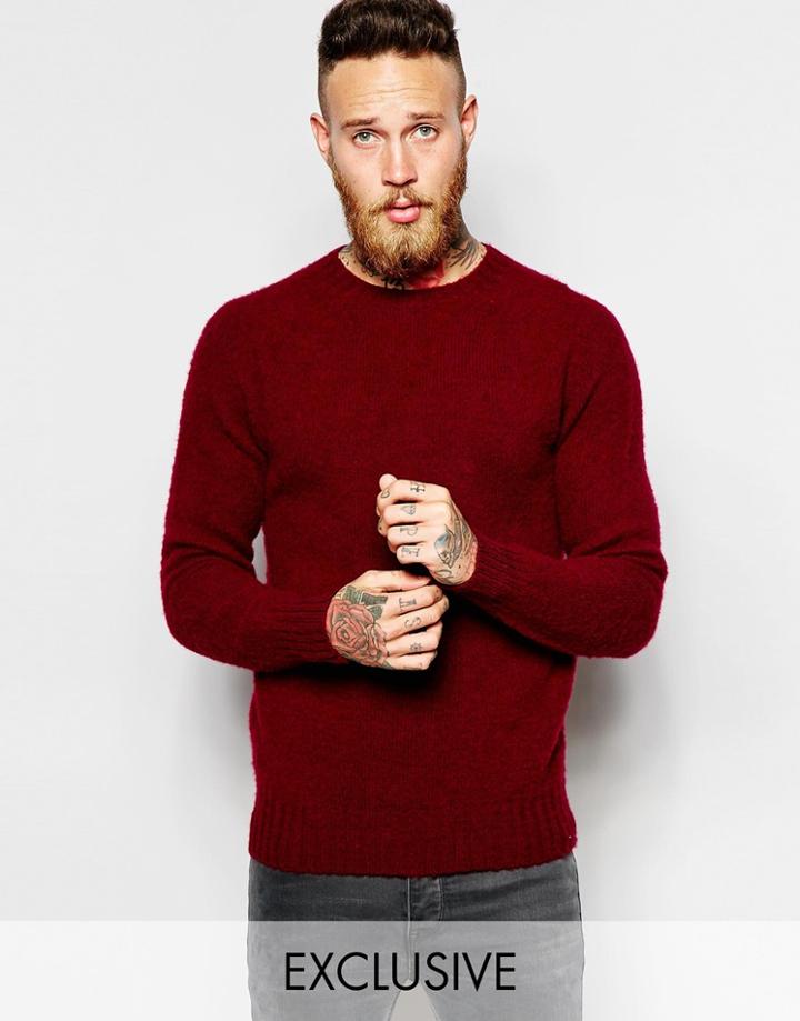 Ymc Sweater In Lambswool Exclusive - Bordeaux Mix