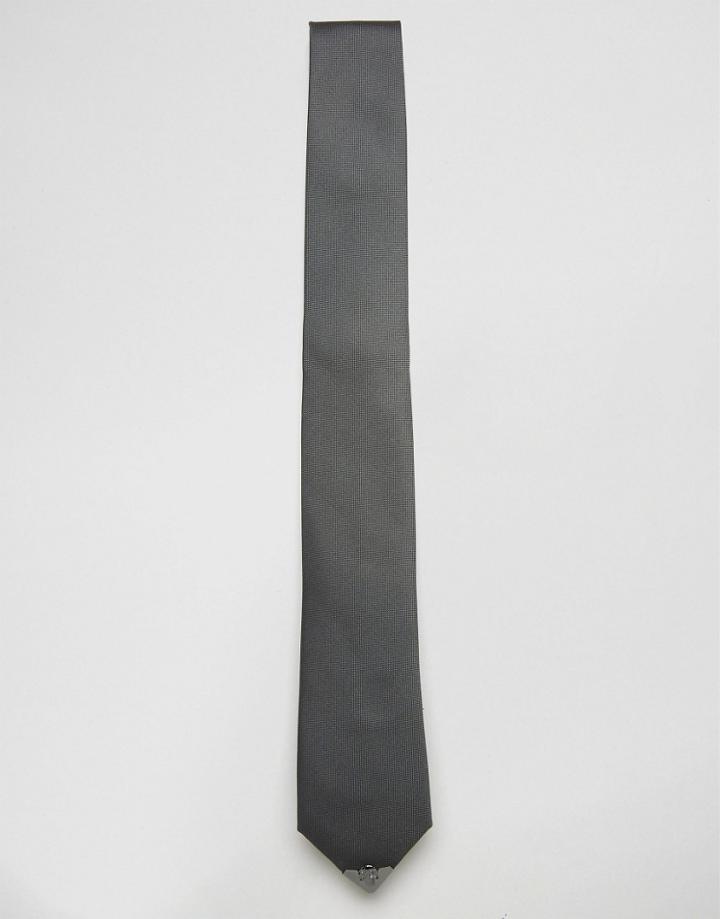Noose & Monkey Tie With Metal Tipping - Gray