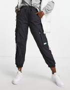 Levi's X Deepika Padukone Cargo Sweatpants In Black Color Block-purple