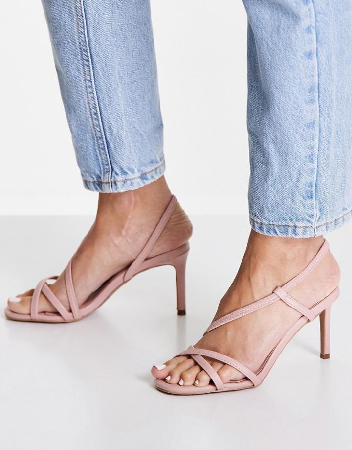 Qupid Strappy Heeled Sandals In Pink