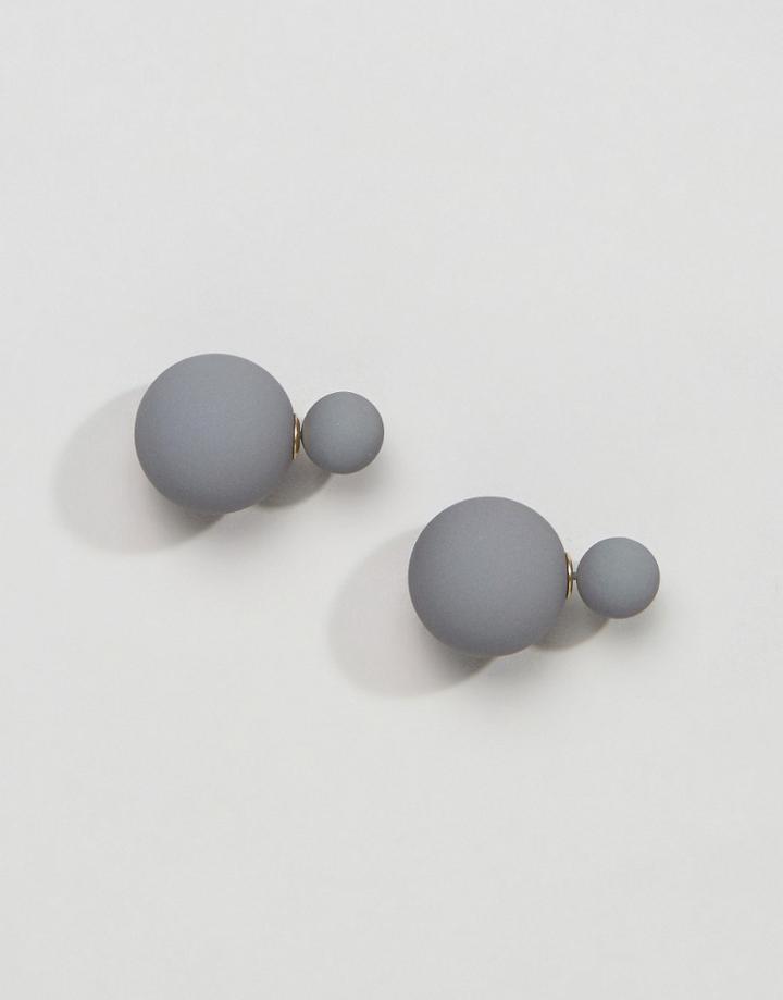 Asos Soft Bubble Through Earrings - Gray