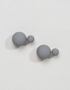 Asos Soft Bubble Through Earrings - Gray