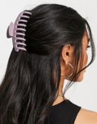 Asos Design Hair Claw In Matte Lilac-pink