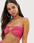 Sian Marie Amphi Multiway Bikini Top In Hot Pink - Pink