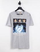 Street Fighter Ryu Hadoukan Oversized T-shirt In Gray