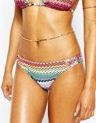 Missguided 70's Print Bikini Bottom - Multi