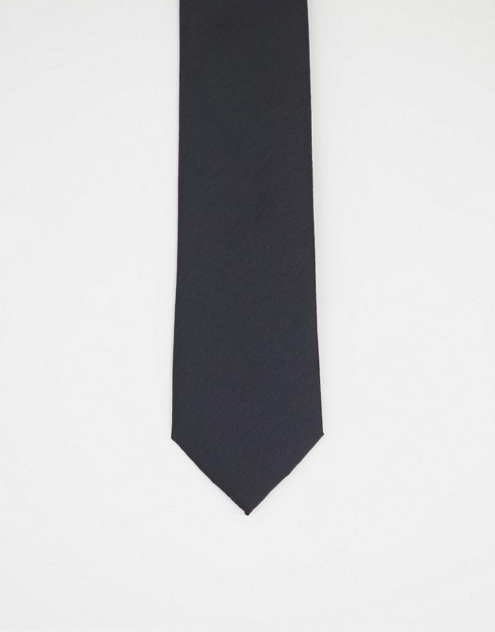 French Connection Plain Tie In Black