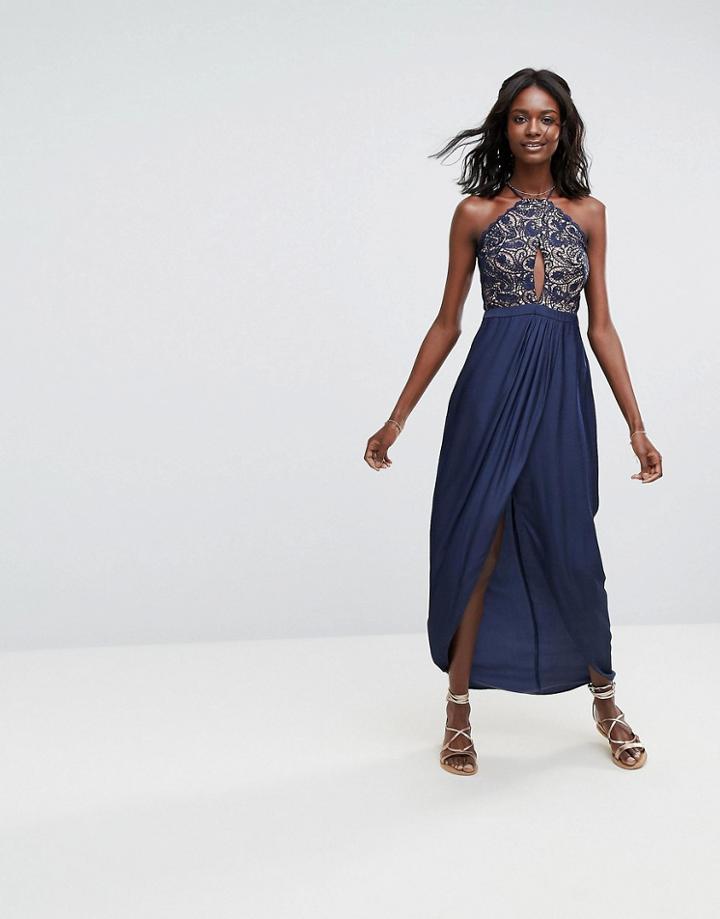 The Jetset Diaries Galadriel Maxi Dress - Navy