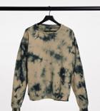 Asos Design Tall Set Sweatshirt In Bleach Tie Dye-neutral