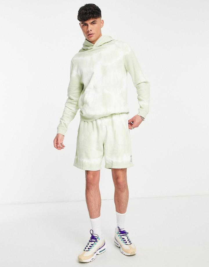 River Island Tie Dye Shorts In Green - Part Of A Set