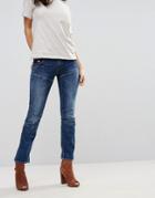 G-star 5620 3d Hadron Mid Rise Cropped Kick Flare Jeans - Blue