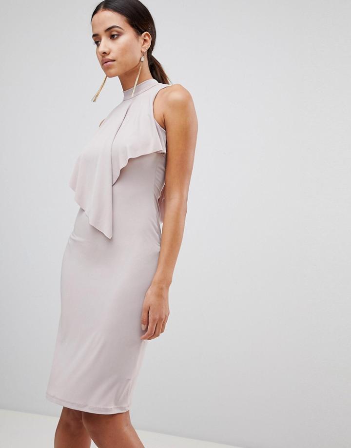 Love Waterfall Bodycon Dress - Brown