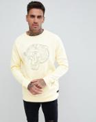 Just Junkies Tiger Embroidery Sweatshirt - Yellow