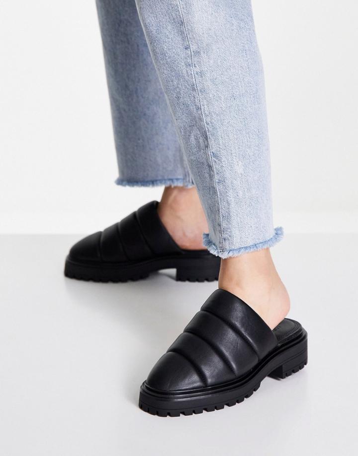 Asos Design Mount Padded Chunky Mules In Black
