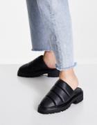 Asos Design Mount Padded Chunky Mules In Black