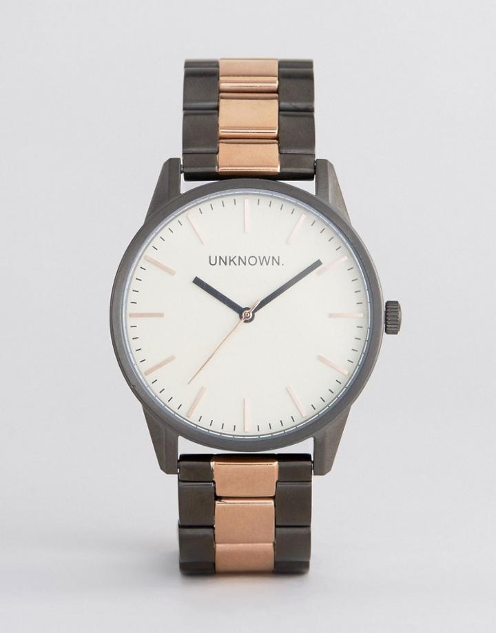 Unknown Classic Bracelet Watch In Rose Gold - Gold