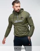 Ellesse Overhead Jacket With Reflective Logo In Green - Green