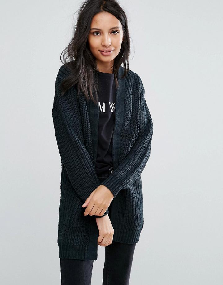 Brave Soul Chunky Cardigan - Green
