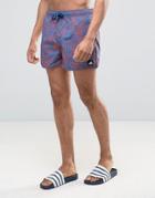 Adidas 3s Printed Swim Shorts In Short Length Bj8877 - Blue