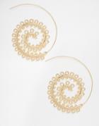 Asos Spiral Through Earrings - Gold