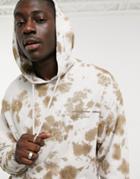 Asos Unrvlld Spply Oversized Hoodie With All Over Wash & Logo Print-neutral