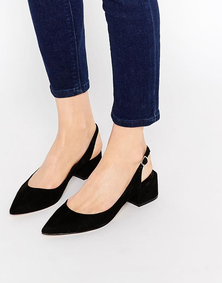 Aldo Shirley's Black Mid Heeled Ankle Tie Shoes - Black