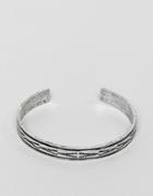 Classics 77 Burnished Silver Geo-tribal Engraved Cuff - Silver