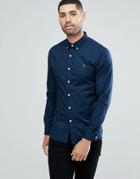 Farah Libbert Slim Fit Poplin Weave Shirt In Navy - Navy