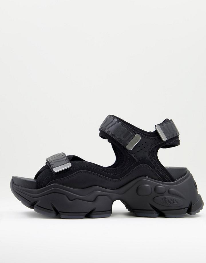 Buffalo Vegan Chunky Sandals In Black