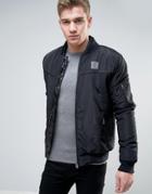 Born Rich Jacket With Faux Leather Detail - Black