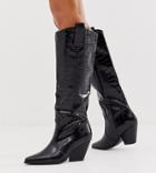 Z Code Z Exclusive Nuria Black Knee High Western Boots - Black