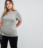 Brave Soul Plus Diana T Shirt With Drawstring - Blue