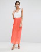 Jovanna Peace & Love Maxi Skirt - Orange