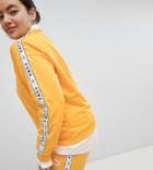 Puma Exclusive To Asos Plus Sweatshirt With Taped Side Stripe In Yellow - Yellow