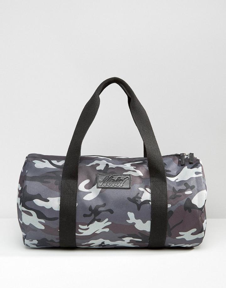Heist Duffle Quilted Bag In Gray Camo - Gray