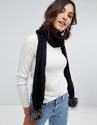 Alice Hannah Core Range Stitch Inter Scarf - Black