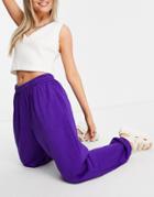 Weekday Corinna Organic Blend Cotton Sweatpants In Purple - Part Of A Set