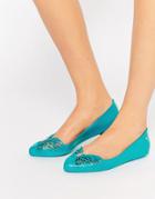 Zaxy Free Point Flat Shoes - Green