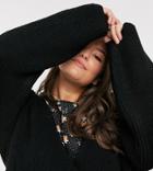 In The Style Plus X Lorna Luxe Copenhagen Knitted Double Breasted Knitted Cardigan In Black