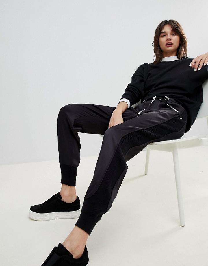 Hugo Tailored Jogger With Logo Tie - Black