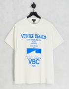 New Look Venice Beach T-shirt In Off White