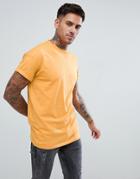 New Look T-shirt With Roll Sleeve In Mustard - Yellow