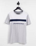 Jack & Jones Panel T-shirt In Light Gray