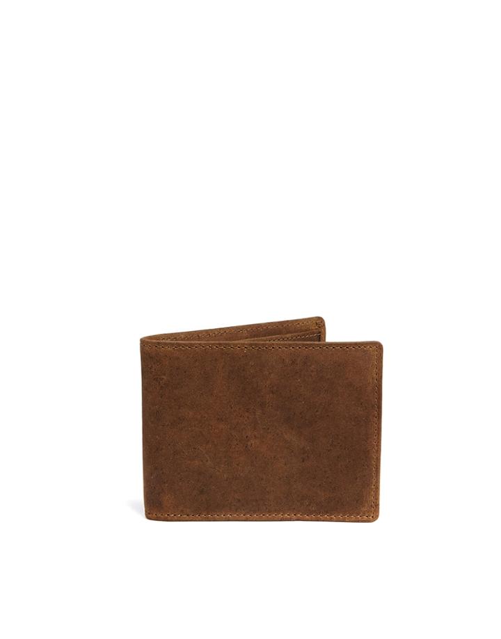 Asos Leather Wallet In Tan - Tan