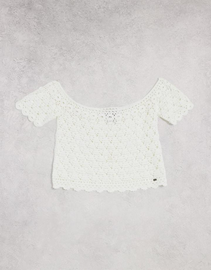 Superdry Prarie Daze Crochet Top In White
