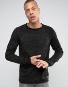 Produkt Knitted Sweater In Cotton Mix Raglan Sleeve - Green