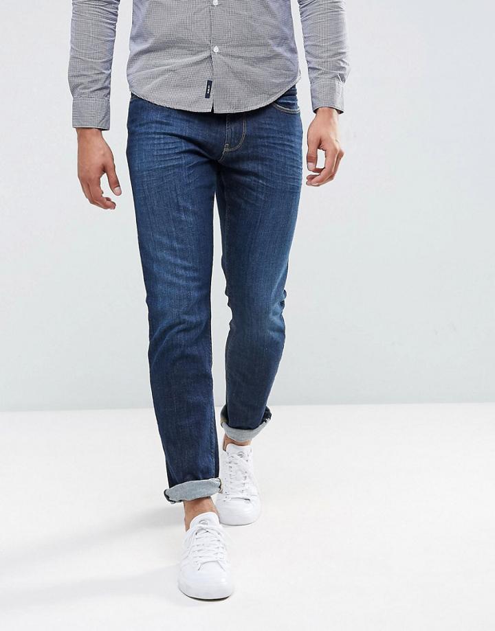Armani Jeans J06 Slim Fit Stretch Mid Used Wash Jeans - Blue