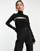 & Other Stories 2-piece Cut-out Knit Top In Black