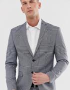 Jack & Jones Premium Slim Suit Jacket In Gray Check