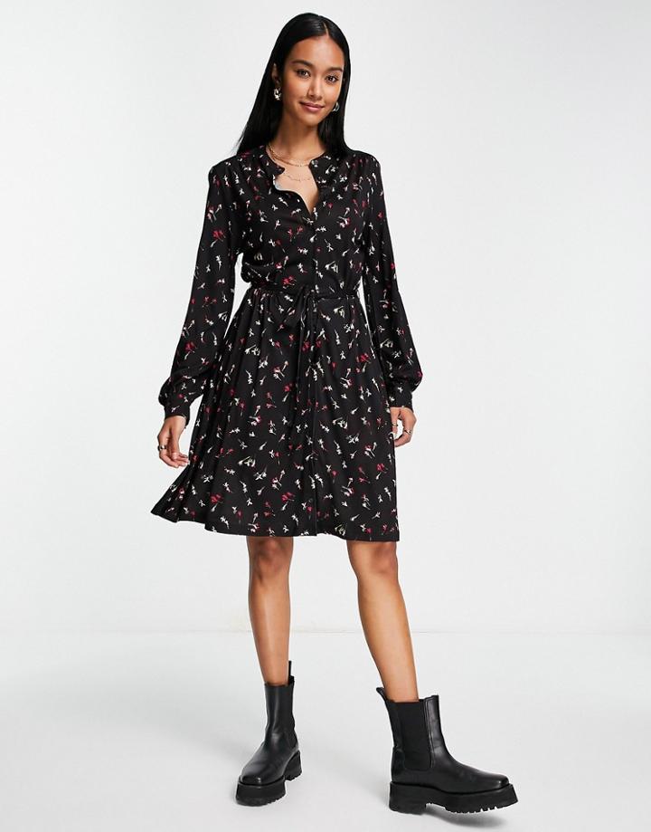 French Connection Chiara Meadow Jersey Mini Dress-multi